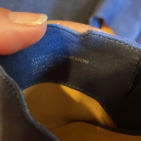 Joe’s Women's Navy Suede Mules - Picture 5 of 6